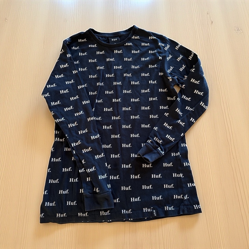 HUF kids Long Sleeve Shirt in Dark Blue